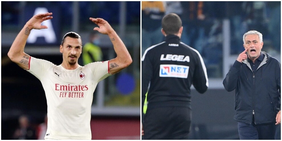 Ibrahimovic trascina il Milan: Roma battuta e Mourinho furioso