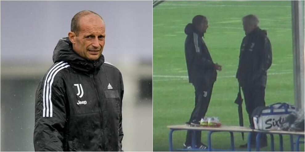 Juve, colloquio tra Allegri e lo psicologo prima dell'allenamento VIDEO