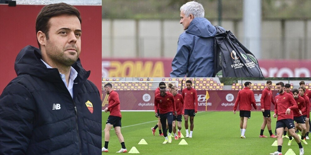 Roma, Mourinho al lavoro per il Bodo. Pinto osserva