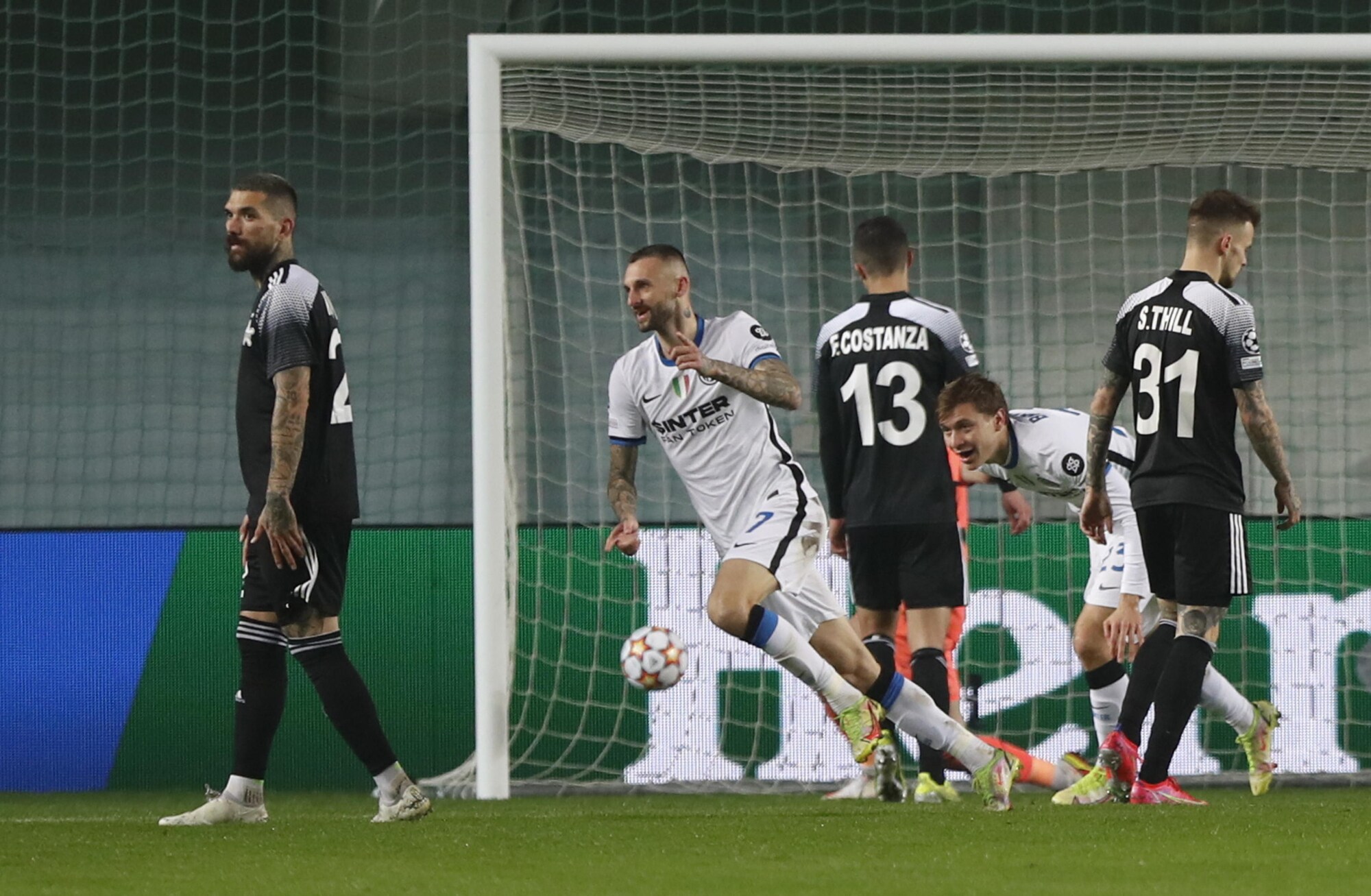 Sheriff-Inter 1-3: tabellino, statistiche e marcatori