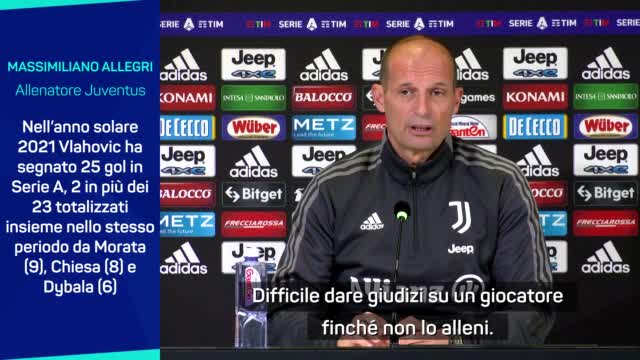 Allegri: "Vlahovic? Bravo... Ma ho ottimi difensori"