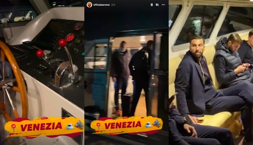 Roma, trasferta spettacolare a Venezia: in hotel con il battello!