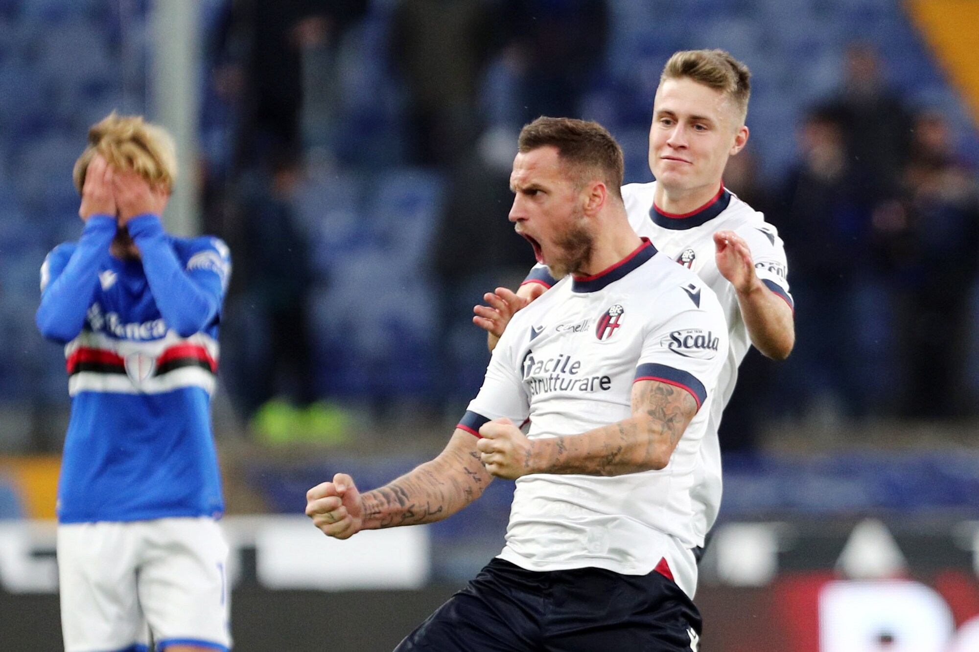 Arnautovic decisivo grazie al Var: Samp nei guai, vince il Bologna