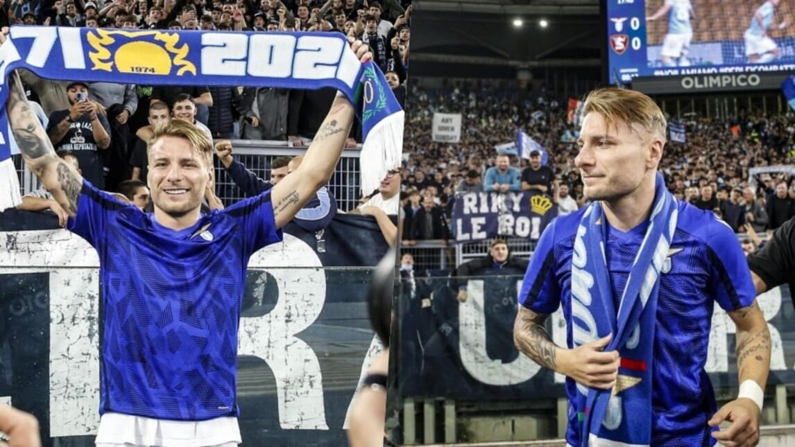 Immobile, foto e sorrisi per il record di gol