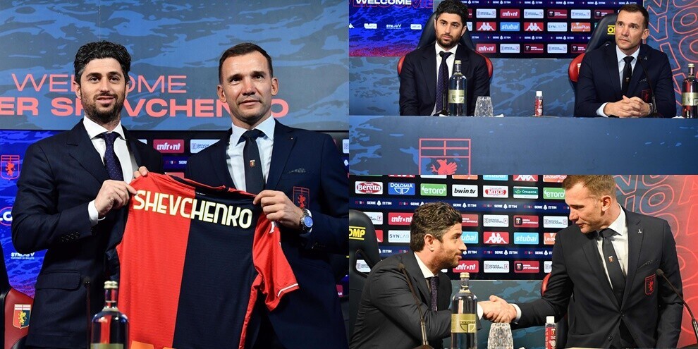 Genoa, inizia l'era Shevchenko: la presentazione ufficiale