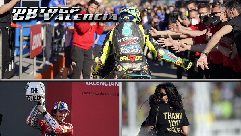GP Valencia: la MotoGP si inchina davanti a Valentino Rossi