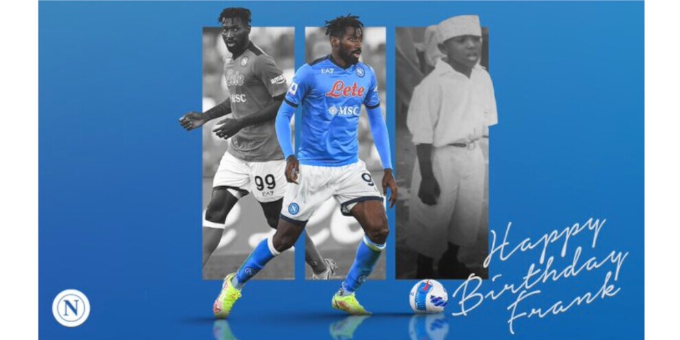 Napoli, gli auguri di compleanno ad Anguissa
