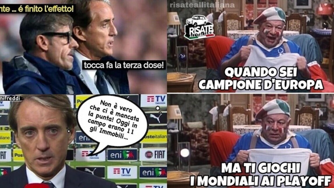 Italia, per i Mondiali si passa dai play-off: le ironie social