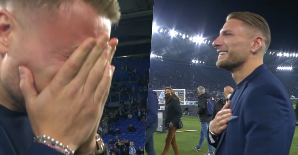 Immobile, lacrime e sorrisi: la premiazione all'Olimpico
