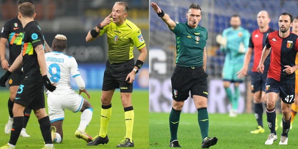 Moviola Serie A: Valeri salvato in Inter-Napoli, Irrati fortunato in Genoa-Roma