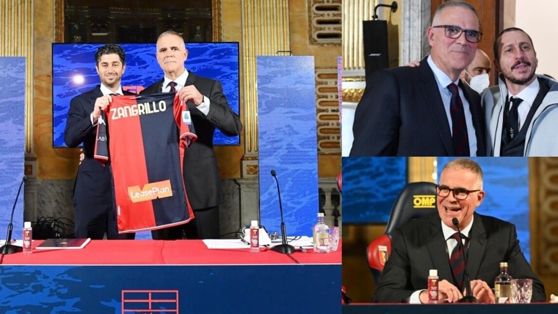 Genoa, ecco Zangrillo: alla presentazione c'è anche Luca Bizzarri