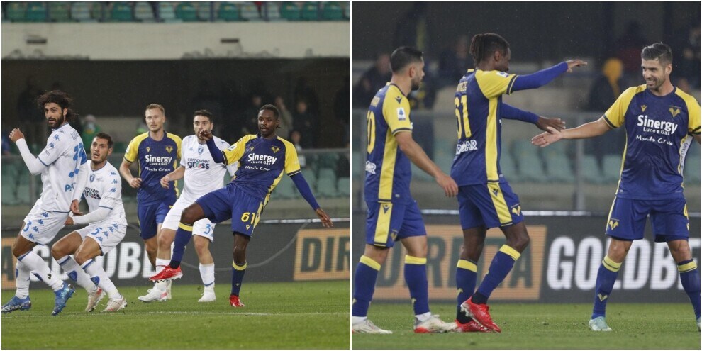 Tameze fa volare il Verona al 91': 2-1 di Tudor all'Empoli