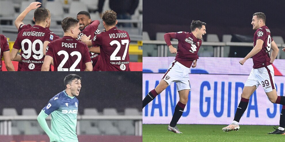 All'Udinese non basta una magia di Forestieri. Il Torino vince 2-1