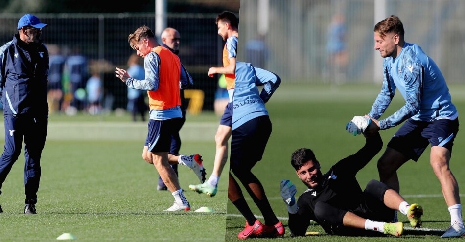 Lazio in campo pensando alla Lokomotiv: Immobile carico