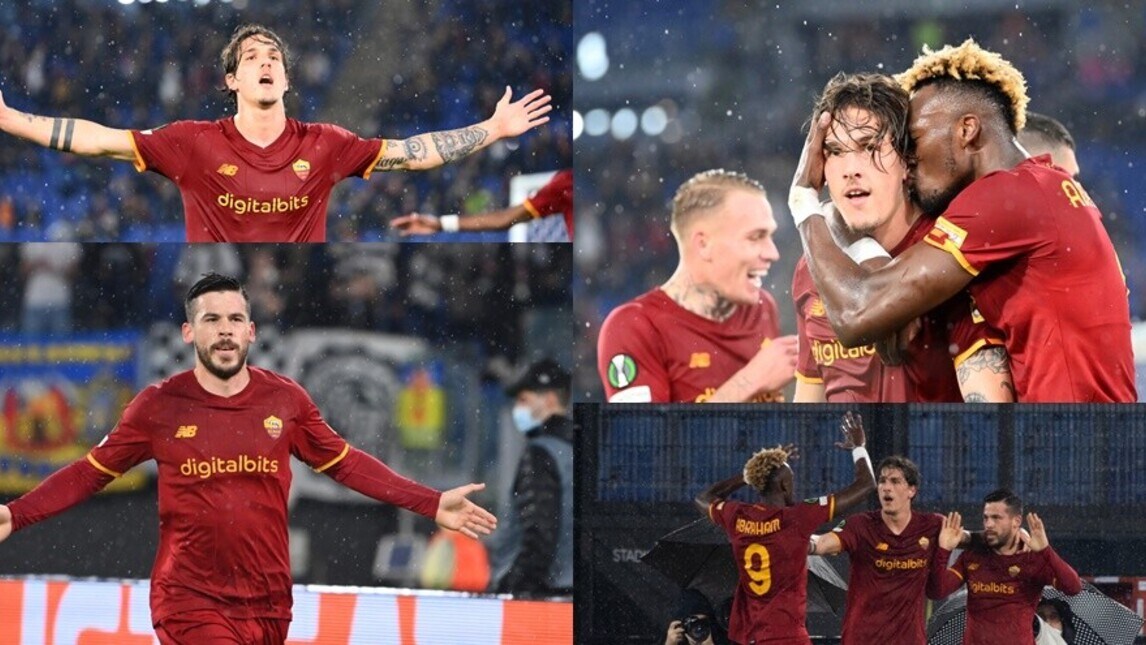Doppio Abraham, Zaniolo-Perez show: la Roma dilaga, Zorya ko 4-0