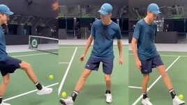 Sinner, una star anche con i piedi: i palleggi con la pallina da tennis sono uno spettacolo