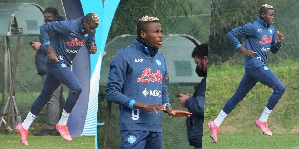 Napoli, sorpresa Osimhen! Il nigeriano corre sul campo