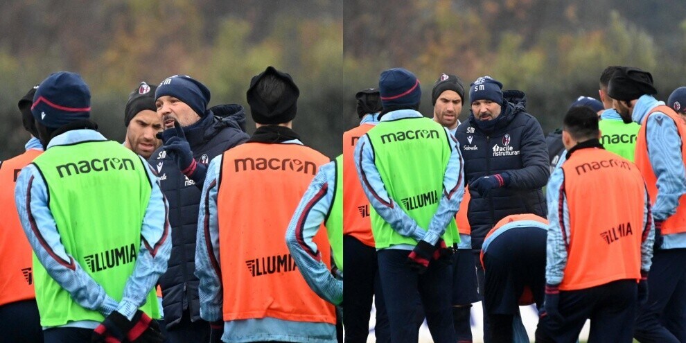 Bologna, il discorso di Mihajlovic durante l'allenamento