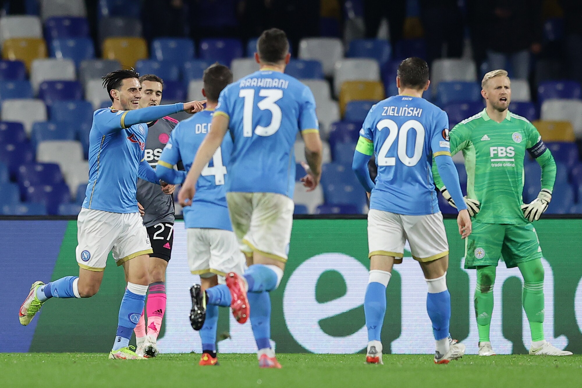 Napoli-Leicester 3-2: tabellino statistiche e marcatori