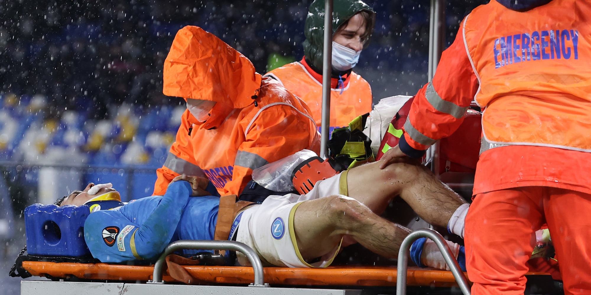 Napoli-Leicester, Lozano ko: trauma cranio-facciale non commotivo