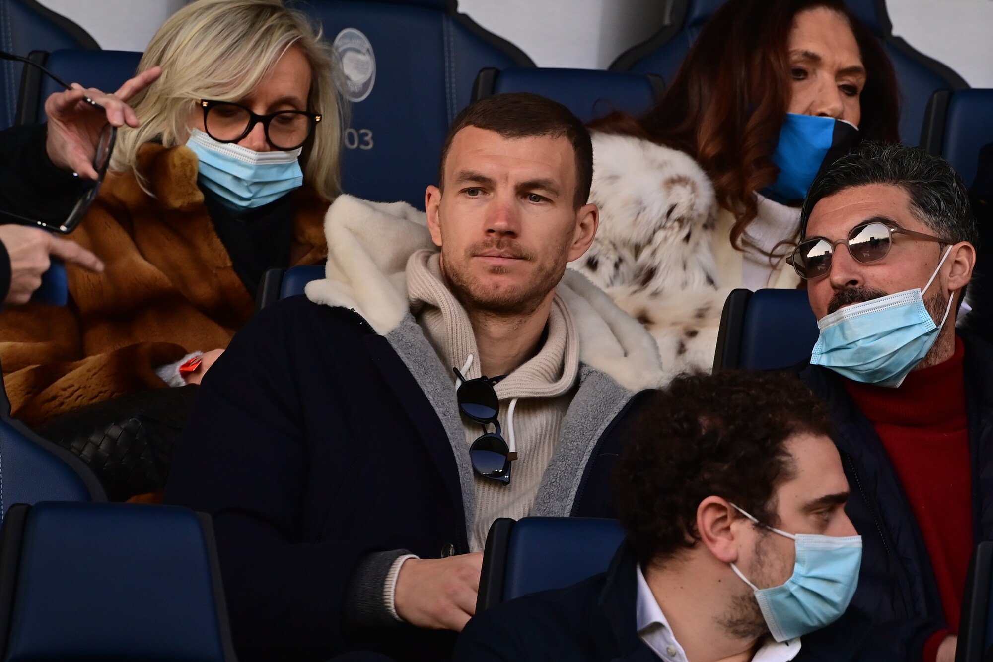 Dzeko, amore per la Roma: in tribuna per vedere la sfida all'Atalanta