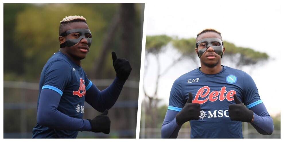 Napoli, personalizzato sul campo per Osimhen