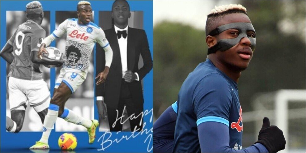 Napoli, Osimhen compie 23 anni: gli auguri del club sui social
