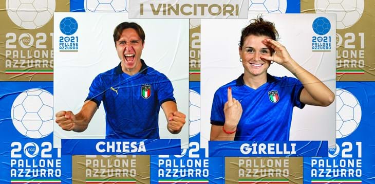 Figc, Chiesa e Girelli vincono il Pallone Azzurro 2021