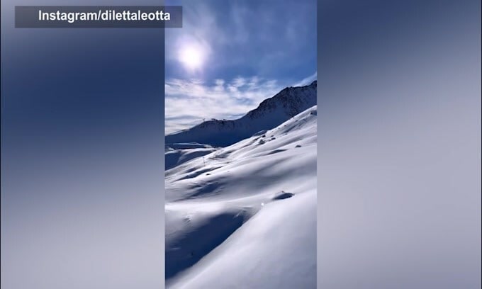 Diletta Leotta, ultimo dell'anno sugli Sci e con Giorgio Rocca