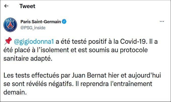 Psg, nuovo positivo al Covid-19: è Gianluigi Donnarumma