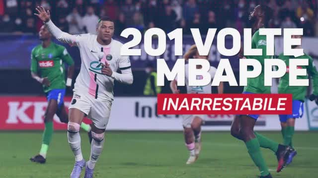 Inarrestabile Mbappé, 201 gol in carriera