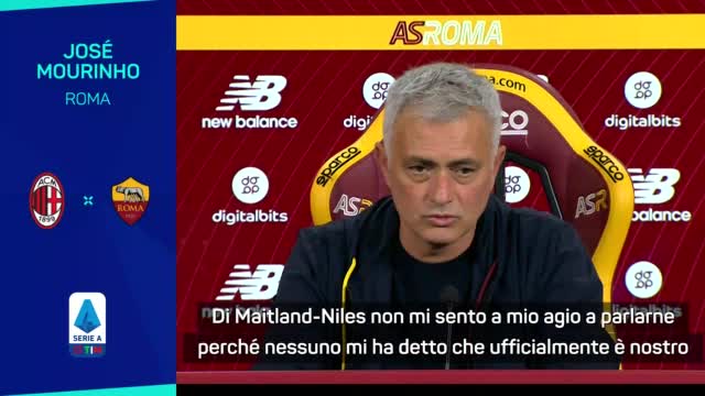 Mourinho: "Maitland-Niles? Non ancora ufficiale"