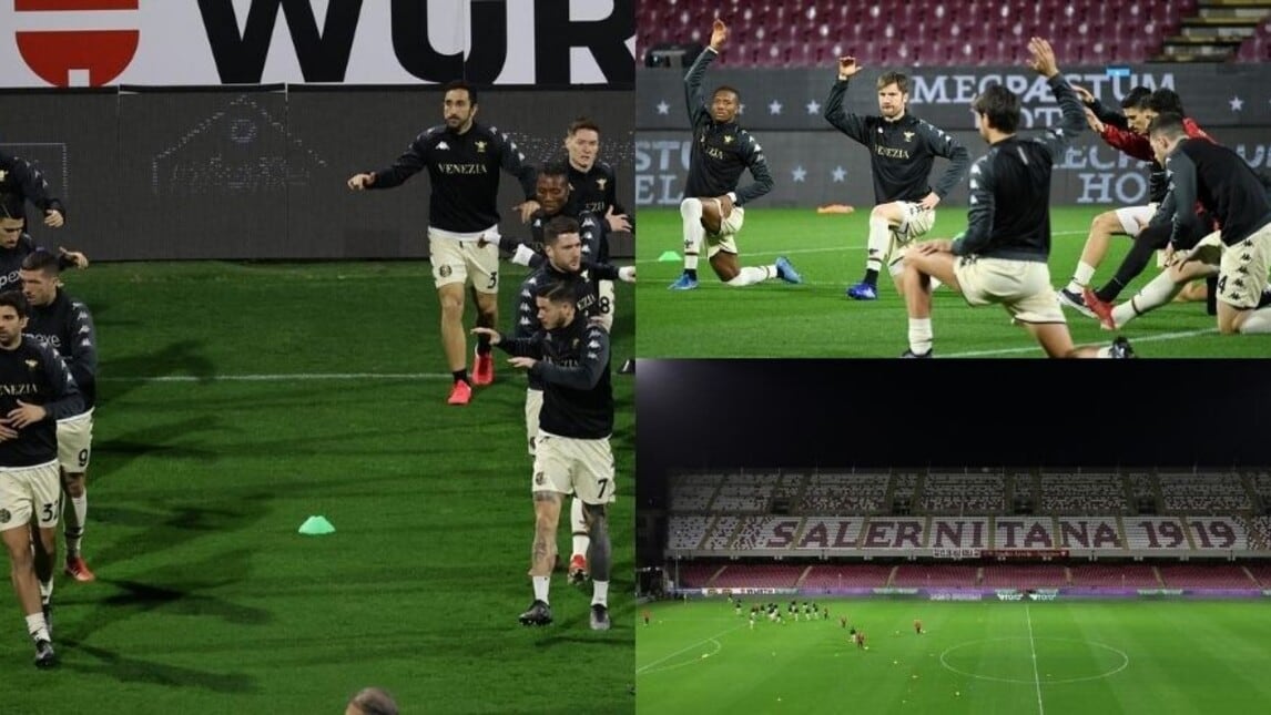 Salernitana out per Covid: il Venezia si allena in un Arechi deserto