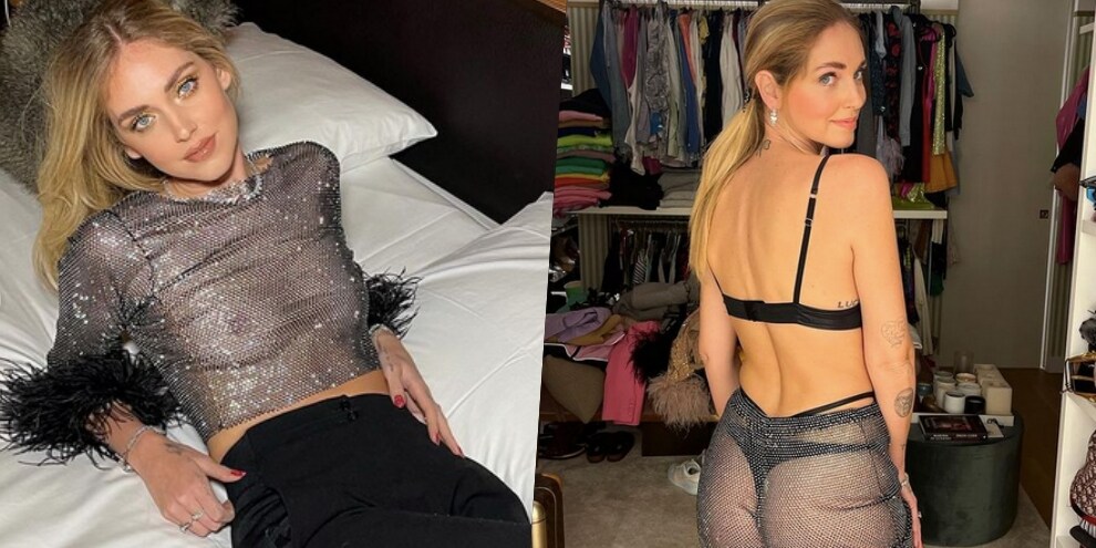 Chiara Ferragni in montagna sfida il freddo con le trasparenze super sexy