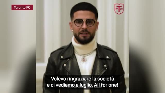 Il saluto di Insigne ai tifosi del Toronto