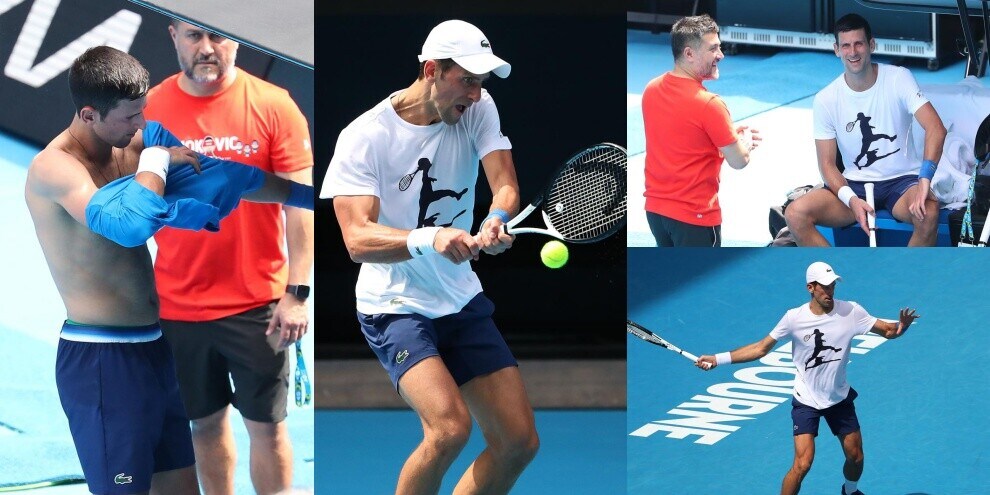 Djokovic torna ad allenarsi per gli Australian Open!