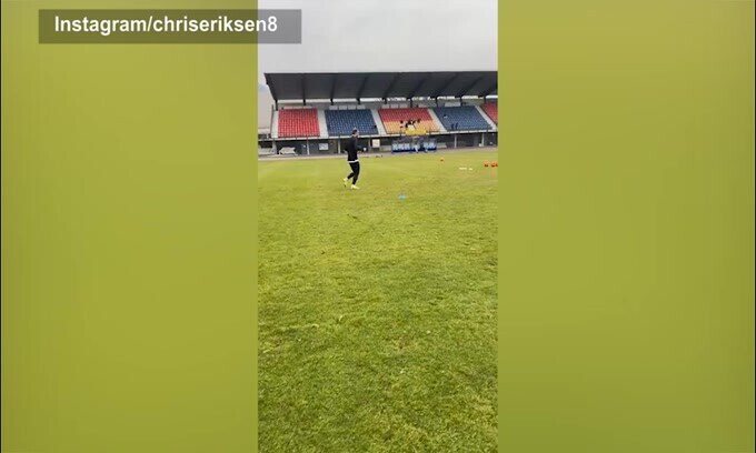 Eriksen, che gol in allenamento!