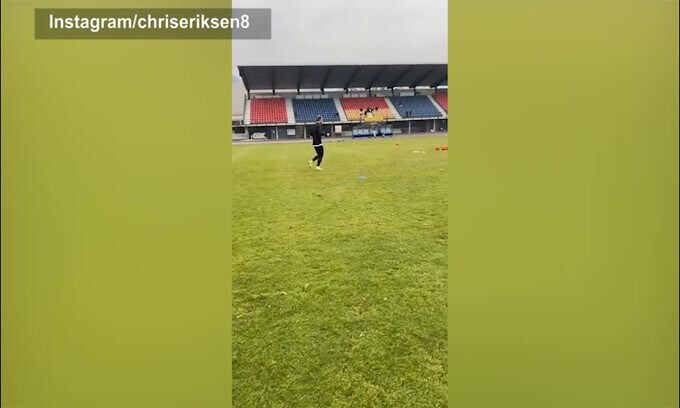 Eriksen, che gol in allenamento!