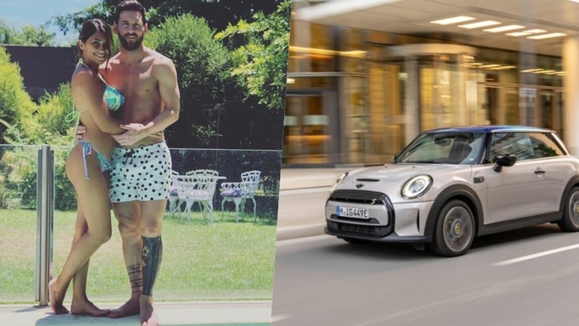Lady Messi, altro che supercar: a Parigi guida la Mini Cooper SE Full Electric