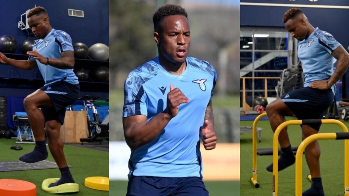 Lazio, Cabral al primo allenamento tra campo e palestra