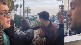 Sanremo, Mahmood e Blanco cantano "Brividi" dal balcone per i fan!