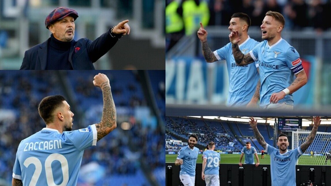 Immobile su rigore e doppio Zaccagni: tris Lazio all'ex Mihajlovic