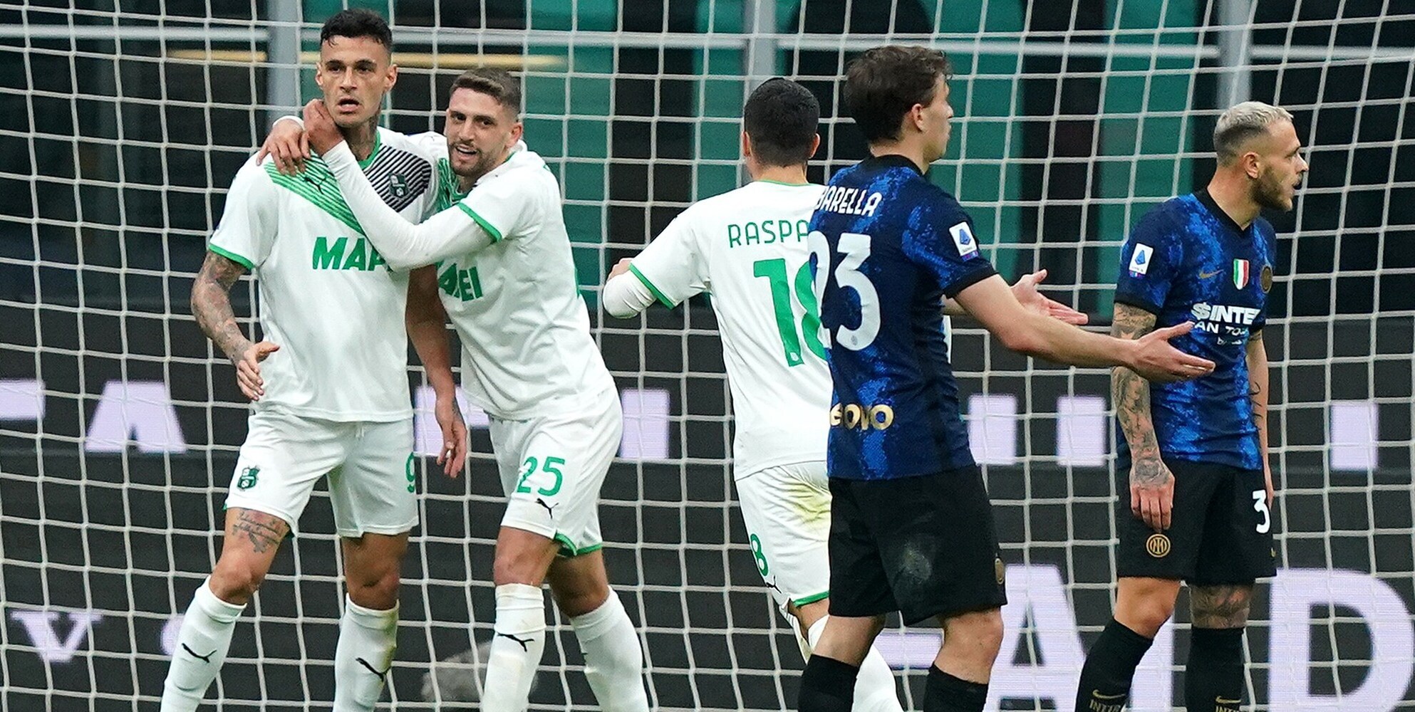 Crollo Inter a San Siro: il Sassuolo vince 2-0