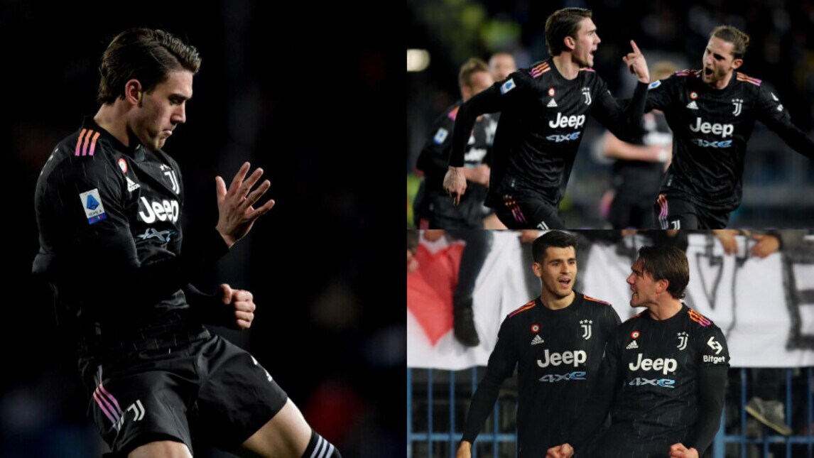 Vlahovic, che doppietta contro l'Empoli! Juve a -7 dalla vetta