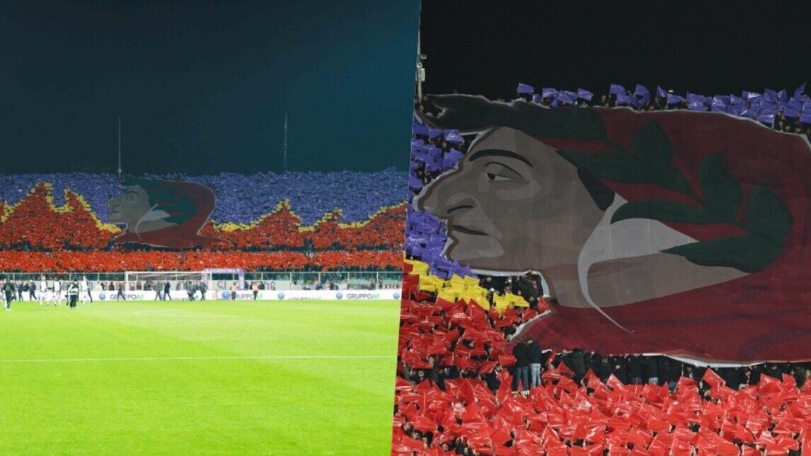 Vlahovic nell'Inferno del Franchi: i tifosi viola citano Dante