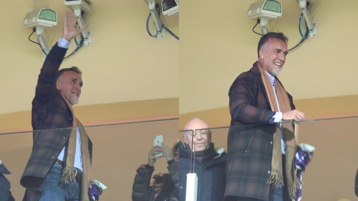 Batistuta acclamato al Franchi durante Fiorentina-Juve