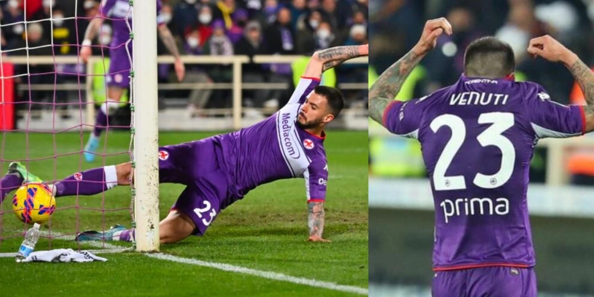 Il messaggio di Venuti dopo l’autogol e le lacrime in Fiorentina-Juve