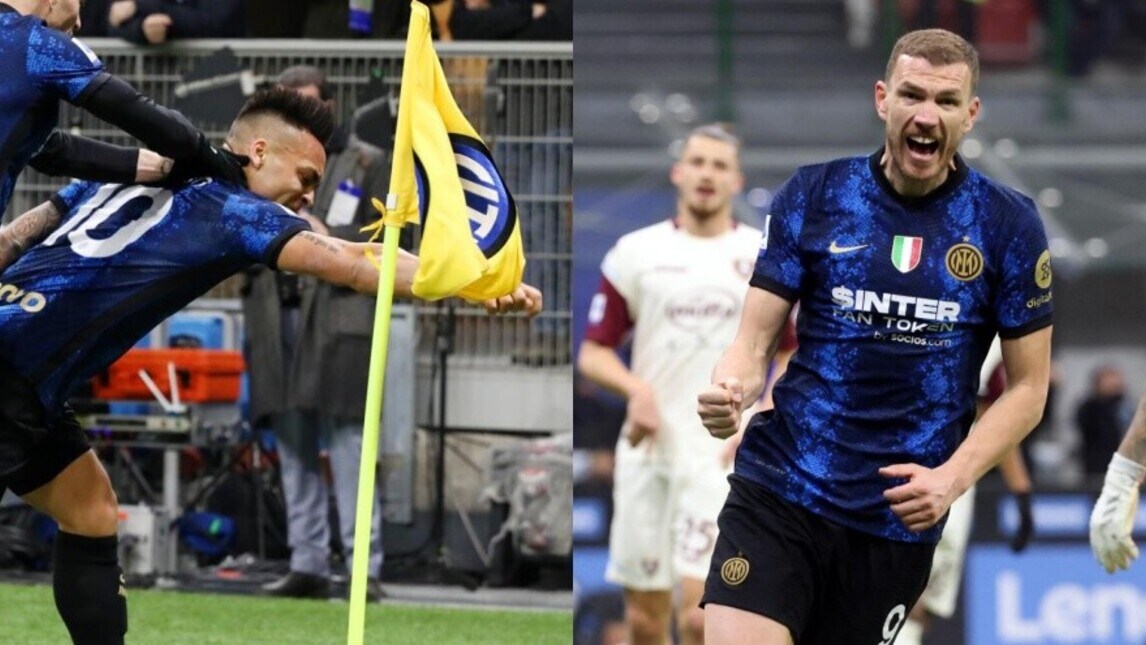 Lautaro, tripletta e pugile alla bandierina. Doppietta Dzeko, è Inter show
