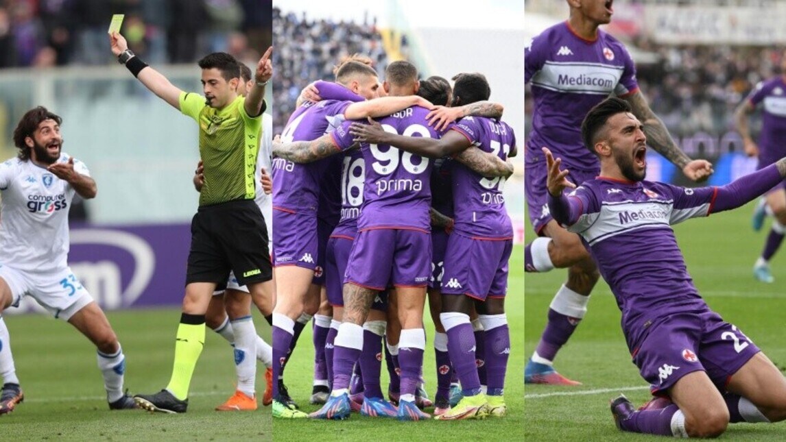 Fiorentina-Empoli svolta in 1': rosso a Luperto, gol Nico Gonzalez