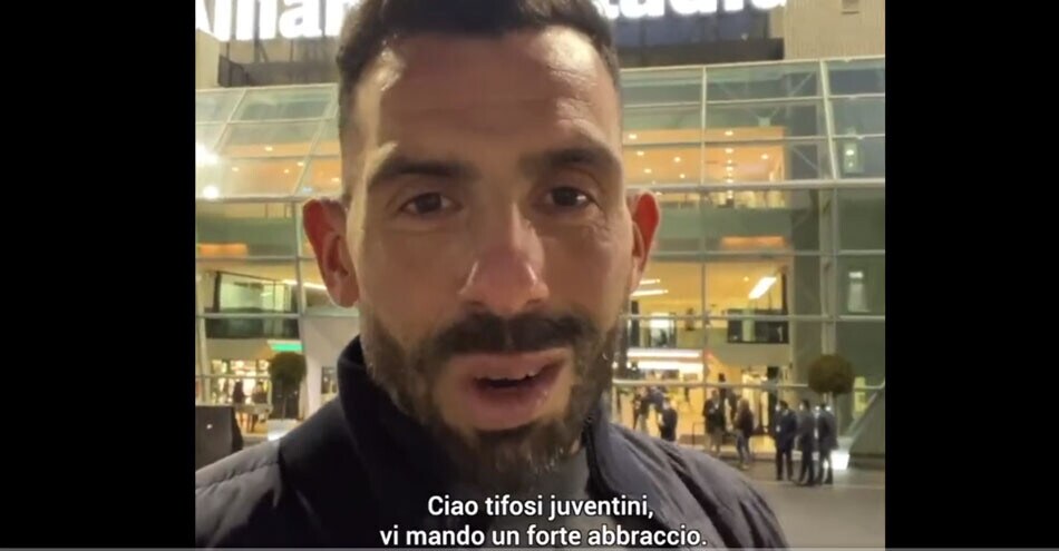 Juve-Inter, Tevez torna a Torino e saluta i tifosi bianconeri